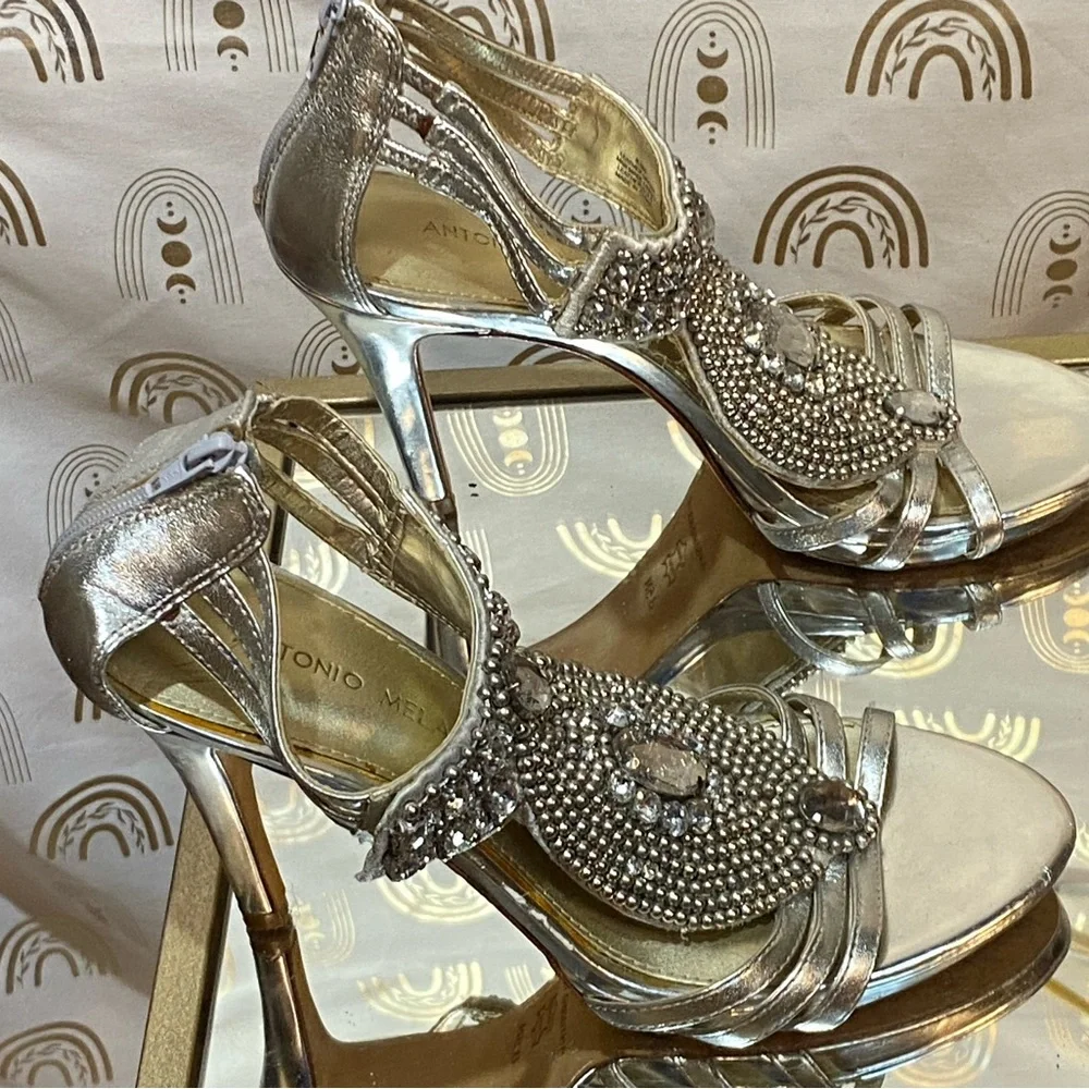ANTONIO MELANI Silver Heels Elegant Design